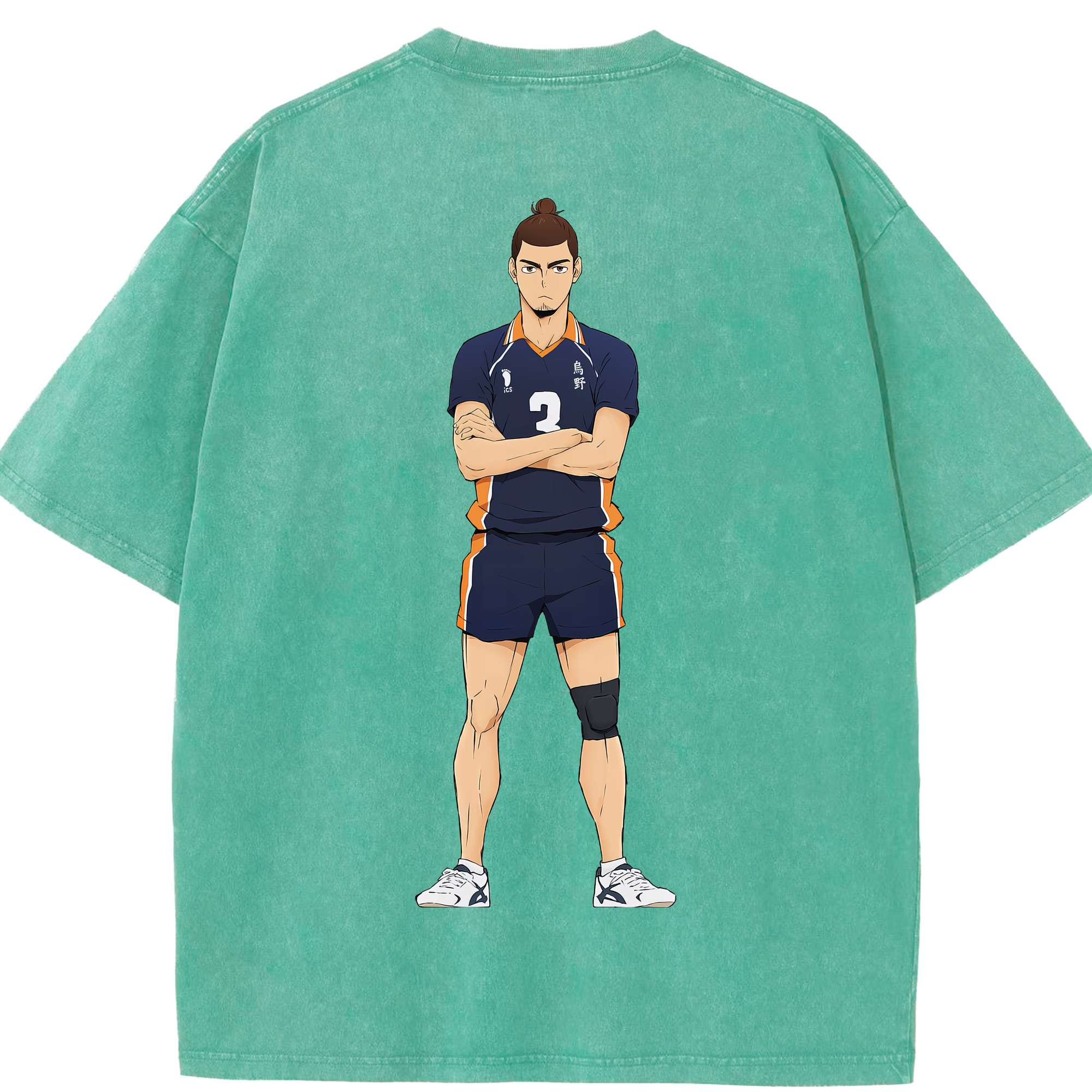 （画像用） ハイキュー!! Haikyu!! 綿100% ヴィンテージ風 半袖Tシャツ（背面プリント）